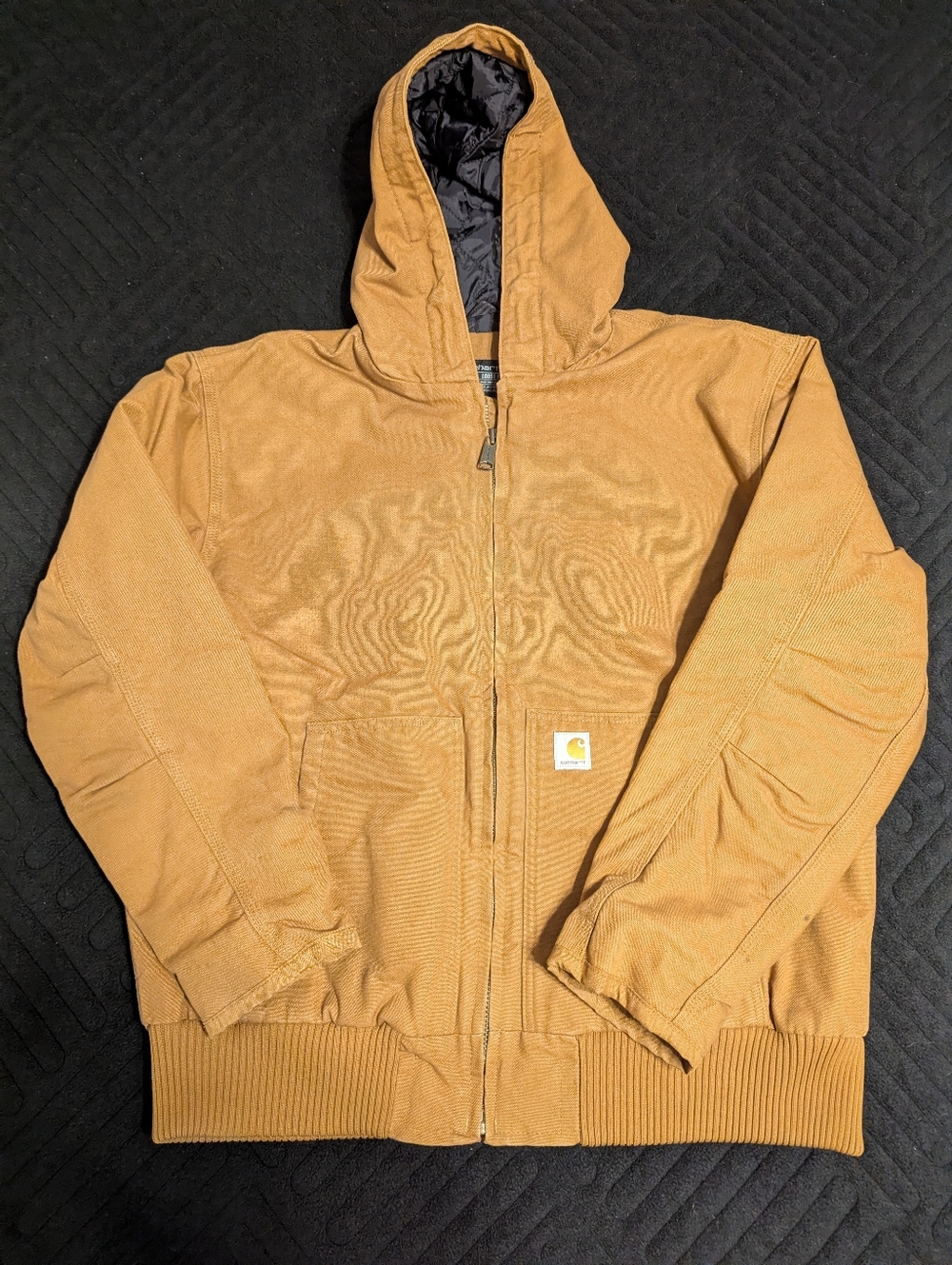 Carhartt Jacket Mens Size XL Loose Fit Hooded Insulated Work Coat 104050 Brown